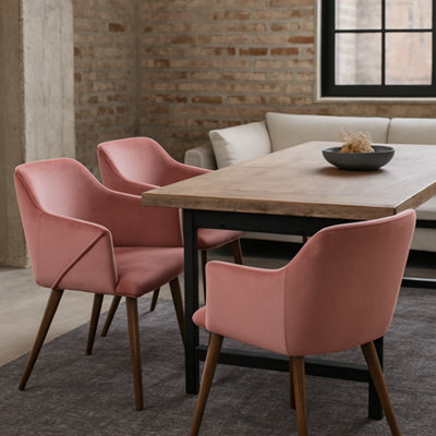 Madison & Mayfair Set Of 2 Aldridge Dining Chair In Rose