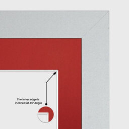 AK Frames 80X70Cm Silver Sleek Multi Photo Frame With Crimson Mount - Holds 20 Apertures (18X) 6X4, (2X) 4X4 Photos - thumbnail 7