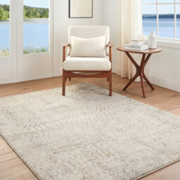 Livabliss Nathan Modern Medium Grey Light Beige Graphic Fringe Living Room Rug 200 X 290 Cm