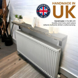 Radiator Shelf Wall Mounted Solid Wood, Narrow Radiator Cover 15Cm Deep Rustic Handmade In Uk (Driftwood, 80Cm) By Mkgt - thumbnail 4