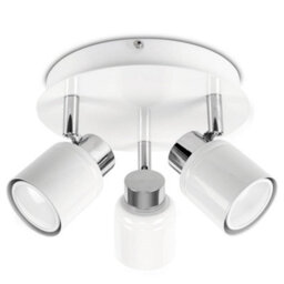 Valuelights Benton White 3 Way Round Ip44 Bathroom Ceiling Spotlight - thumbnail 7
