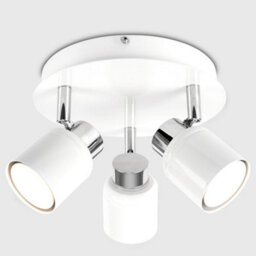 Valuelights Benton White 3 Way Round Ip44 Bathroom Ceiling Spotlight - thumbnail 2