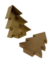 Eurowrap Gold Glitter Christmas Tree Gift Boxes Set Of 3 Nestable Gift Boxes - thumbnail 5