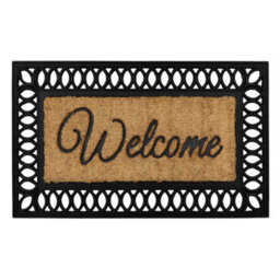 Jvl Orana Embossed Rubber Tuffscrape Coir Doormat, 40X70Cm - thumbnail 1