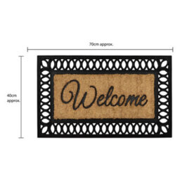 Jvl Orana Embossed Rubber Tuffscrape Coir Doormat, 40X70Cm - thumbnail 9