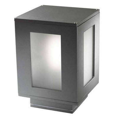 Luminosa Lighting Luminosa Alfil Outdoor Pedestal Urban Grey 1X E27 Ip44