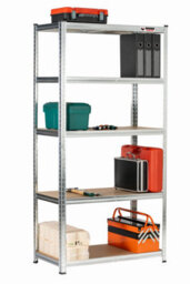 Rhino Racking 3 Bays - 180 X 90 X 45Cm - Galvanised - 5 Tier Boltless Heavy Duty Garage Shelving Unit - 1000Kg Load Weight - thumbnail 5