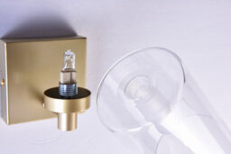 Harper Living 1Xg9 Wall Light, Up/down Light With Glass Shade, Gold Finish - thumbnail 5