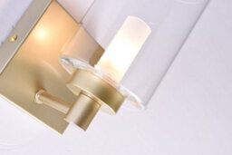Harper Living 1Xg9 Wall Light, Up/down Light With Glass Shade, Gold Finish - thumbnail 3