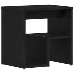 Berkfield Nightstand Black Oak 40X30X40 Cm Made Of Engineered Wood - thumbnail 2
