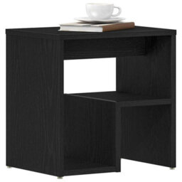 Berkfield Nightstand Black Oak 40X30X40 Cm Made Of Engineered Wood - thumbnail 3