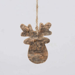Shatchi Christmas Tree Ornaments Wooden Aesthetic Hanging Decorations Assorted Shapes 4Pcs - thumbnail 5