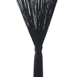 Berkfield String Curtains 2 Pcs 140X250 Cm Black - thumbnail 6
