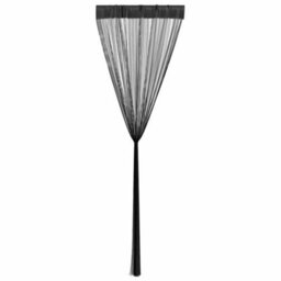 Berkfield String Curtains 2 Pcs 140X250 Cm Black - thumbnail 4