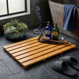 Aamen Natural Wooden Duckboard Bathroom Mat - 50Cm - thumbnail 3