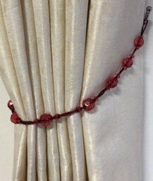 Luxury Living Elegant Plain Voile Curtain Panels Pair With Free Tie Backs Cerise - thumbnail 5