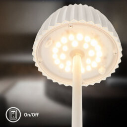 Briloner Led Floor Lamp Free Standing Warm Light Reading Usb-C 8W Dimmer 1240mm Off White - thumbnail 5