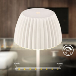 Briloner Led Floor Lamp Free Standing Warm Light Reading Usb-C 8W Dimmer 1240mm Off White - thumbnail 6