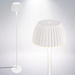 Briloner Led Floor Lamp Free Standing Warm Light Reading Usb-C 8W Dimmer 1240mm Off White - thumbnail 2