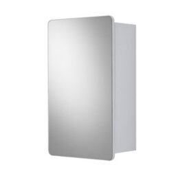 Croydex Mulino Matt White Single Bathroom Cabinet With Mirrored Door (H)500mm (W)300mm - thumbnail 1