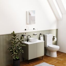 Croydex Mulino Matt White Single Bathroom Cabinet With Mirrored Door (H)500mm (W)300mm - thumbnail 3