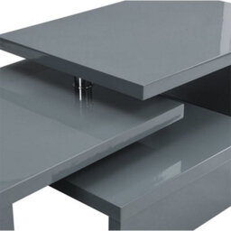 Furniture in Fashion Design Rotating High Gloss Coffee Table With 3 Tops In Grey - thumbnail 8