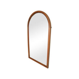 Sweeek - Arched Wall Mirror Pine Wood, Luke, Walnut, 50X3X90 Cm - thumbnail 3