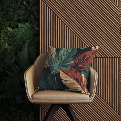 Warren Reed Designer Autumn Colour Leaves Outdoor Cushion 60Cm X 60Cm