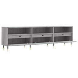 Berkfield Tv Cabinet Grey Sonoma 150X30X44.5 Cm Engineered Wood - thumbnail 6