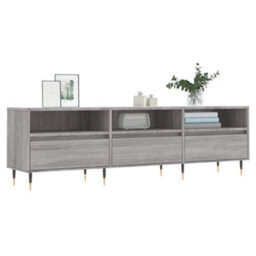 Berkfield Tv Cabinet Grey Sonoma 150X30X44.5 Cm Engineered Wood - thumbnail 3