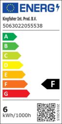GoodHome Hodgkin Chrome Effect Fixed Led Fire-Rated Warm White Downlight Ip65 - thumbnail 6