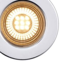 GoodHome Hodgkin Chrome Effect Fixed Led Fire-Rated Warm White Downlight Ip65 - thumbnail 4