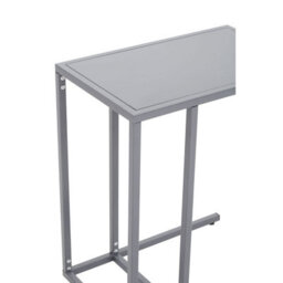 Orsina Sleek Grey Metal Side Table, Modern Design Bedside Table For Bedroom, Functional Livingroom Sidetable - thumbnail 8