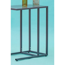 Orsina Sleek Grey Metal Side Table, Modern Design Bedside Table For Bedroom, Functional Livingroom Sidetable - thumbnail 7