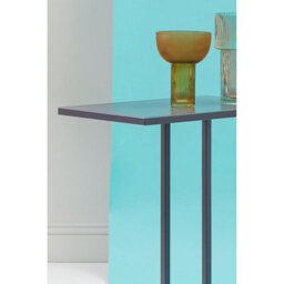 Orsina Sleek Grey Metal Side Table, Modern Design Bedside Table For Bedroom, Functional Livingroom Sidetable - thumbnail 6