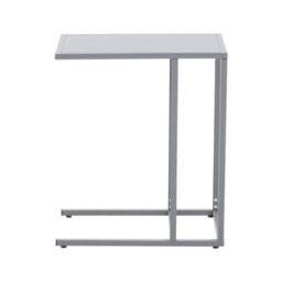 Orsina Sleek Grey Metal Side Table, Modern Design Bedside Table For Bedroom, Functional Livingroom Sidetable - thumbnail 4