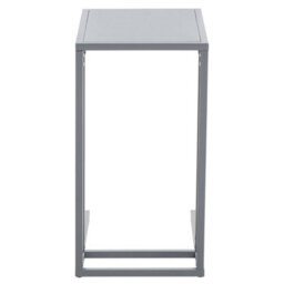 Orsina Sleek Grey Metal Side Table, Modern Design Bedside Table For Bedroom, Functional Livingroom Sidetable - thumbnail 3
