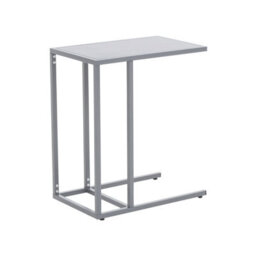 Orsina Sleek Grey Metal Side Table, Modern Design Bedside Table For Bedroom, Functional Livingroom Sidetable - thumbnail 2