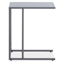 Orsina Sleek Grey Metal Side Table, Modern Design Bedside Table For Bedroom, Functional Livingroom Sidetable - thumbnail 1