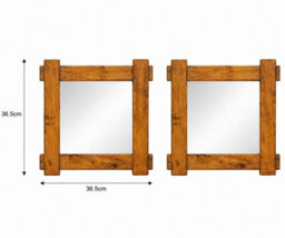 Mirroroutlet Handmade Scandinavian Wood Trellis Garden Mirror X4 - thumbnail 4