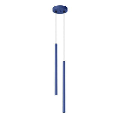 Sollux Lighting Pastelo Steel Ultramarine 2 Lights Modern Pendant Lamps - image 1