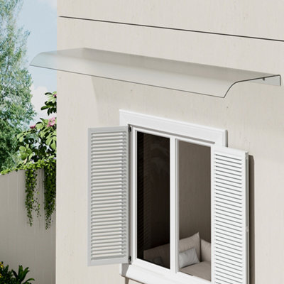 Thehotsale Window Awning Door Canopy Modern Pet Material Front Door Canopy Window Door Cover For Rain Snow Protection 120 X 40 Cm