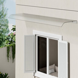 Thehotsale Window Awning Door Canopy Modern Pet Material Front Door Canopy Window Door Cover For Rain Snow Protection 120 X 40 Cm - thumbnail 1
