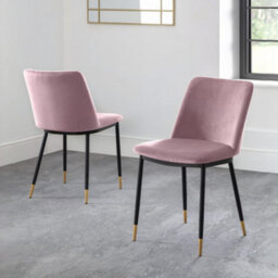 Oakham Celeste Premium Dusky Pink Dining Chairs - Set Of 2 - thumbnail 5