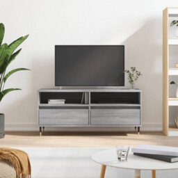 Berkfield Tv Cabinet Grey Sonoma 100X34.5X44.5 Cm Engineered Wood - thumbnail 1