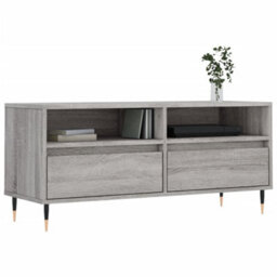 Berkfield Tv Cabinet Grey Sonoma 100X34.5X44.5 Cm Engineered Wood - thumbnail 3