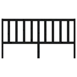 Walplus Bed Headboard Black 206X4X100 Cm Solid Wood Pine - thumbnail 4