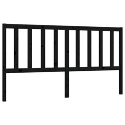 Walplus Bed Headboard Black 206X4X100 Cm Solid Wood Pine - thumbnail 2