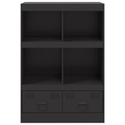 Berkfield Highboard Black 67X39X95 Cm Steel - thumbnail 6
