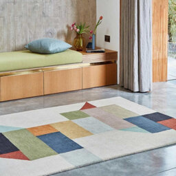 Modern Multi Handmade Luxurious Wool Easy To Clean Abstract Geometric Rug For Bedroom Dining Room And Living Room -120Cm X 170Cm - thumbnail 1